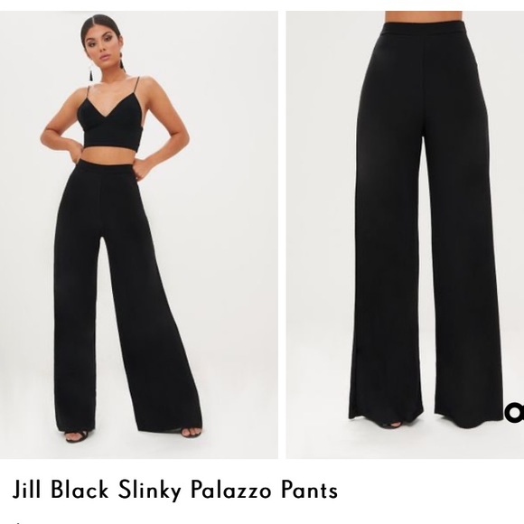 PrettyLittleThing Pants - Black Palazzo Pants